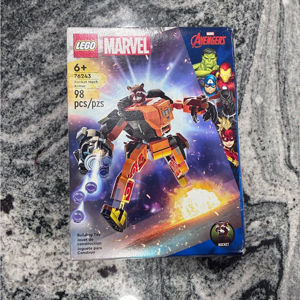 Marvel Rocket Mech Armor Building Set - Orange, Black, Yellow